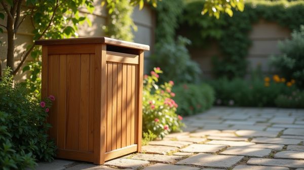 Chic et durable : la poubelle en bois pour un aménagement extérieur réussi