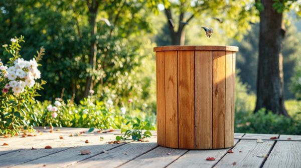 Top 5 raisons de choisir une poubelle en bois pour l'extérieur